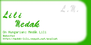 lili medak business card
